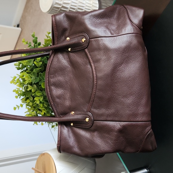 B. Makowski Brown large leather handbag - Picture 4 of 16